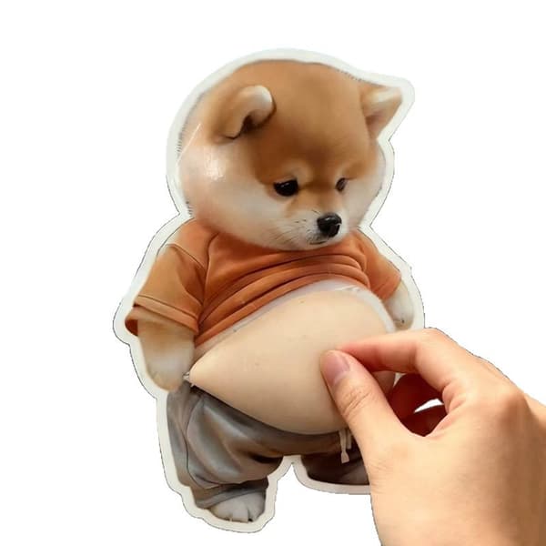 10 stk. morsom selvlysende rumpe Mochi Stereo stressavlastende tilbehør A3