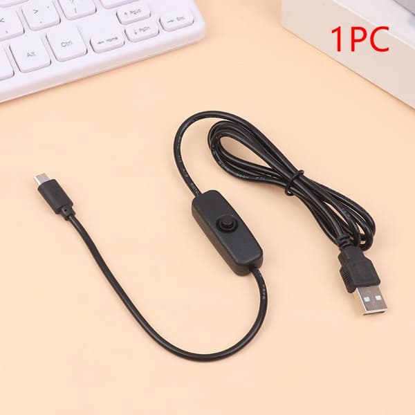 miniUSB-jatkokaapeli virtakytkimellä miniUSB-jatkoon Black 1PC