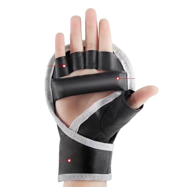 Halvfinger boksehansker Kamp Kick Boksehansker Karate Mu Black