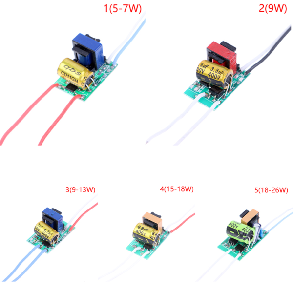 LED ikke-isolert driver strømforsyning AC175-265V belysning Transf 5(18-26W)