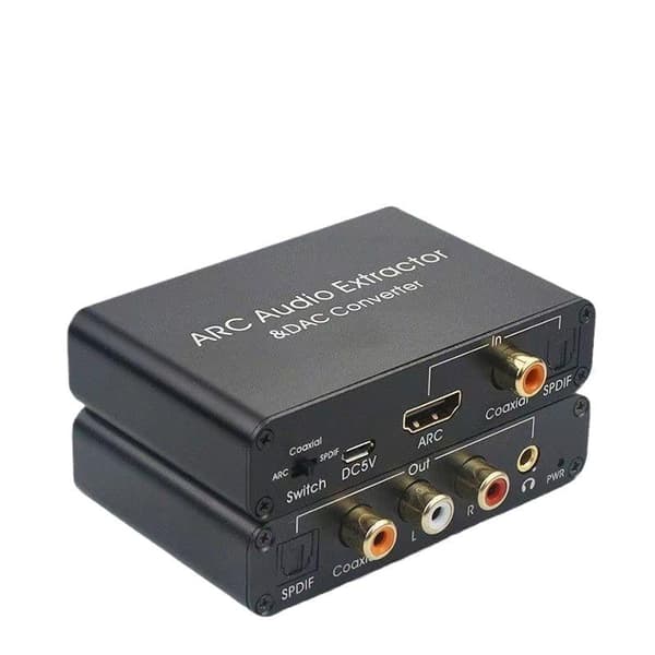 ARC o returkonverterer HDMI-adapter volumjustering DAC o ARC