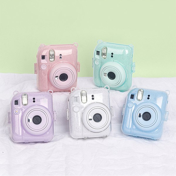 Valokuvalaukku Fujifilm Instax Mini 12 Clear Camera Case Protectille Green