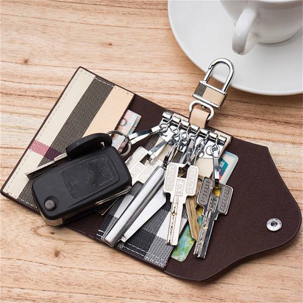 Nyckelringar Plånbok Täckt Hasp Modenycklar Plånböcker Organizer Hol A4