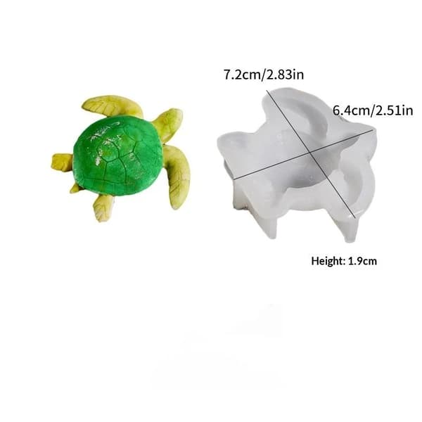 3D Skildpadde Silikoneform Havdyr Harpiks Støbeform Til DIY A2