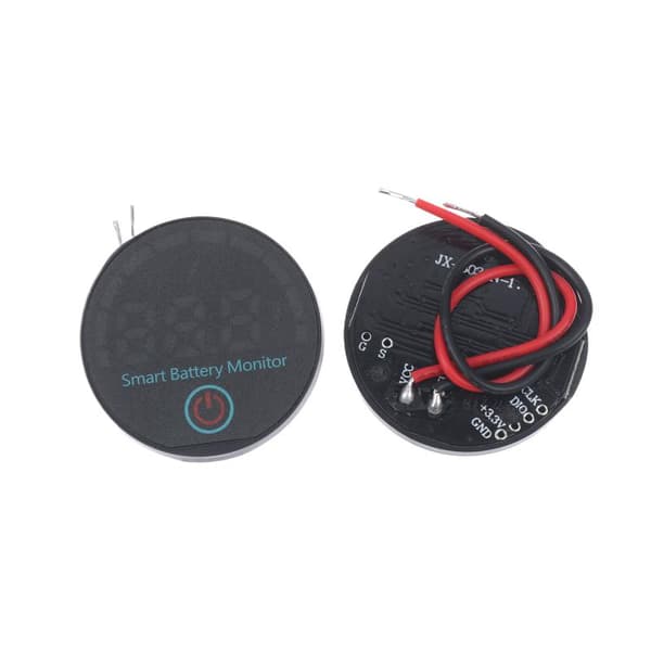 Universell DC 7-55V rund LED batterinivåindikator med strømavbrudd Red
