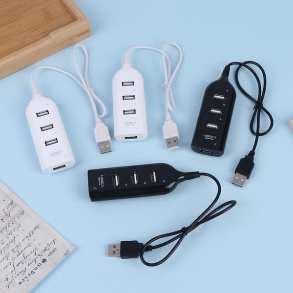 1/2/3 st 4-portars USB 2.0 Hub Splitter Höghastighetsdataöverföring E 1Pcs black