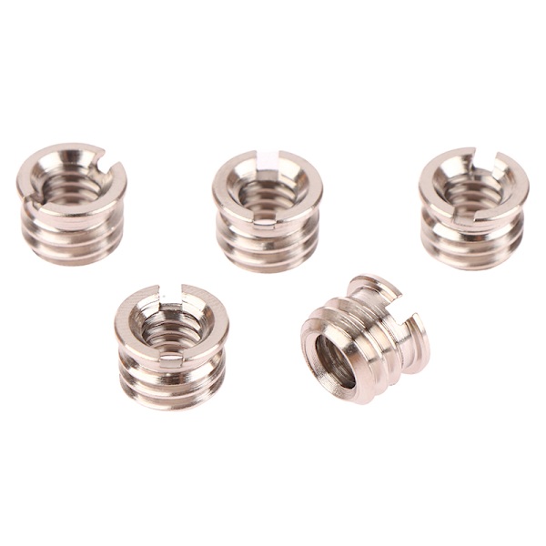 5 st kameraskruvmutter 1/4 till 3/8 tums omvandlingsskruvar standard 5Pcs