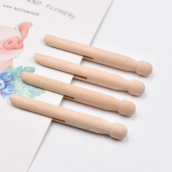 5st trä dolly peg Traditionell Dolly stil trä klädnypor 8cm