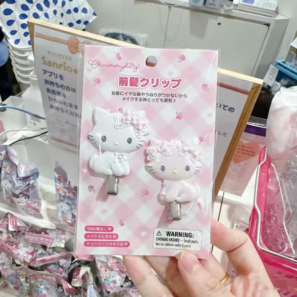 2 st Kawaii KT Katt Hårnål Tecknad Flicka Lugg Sidoklämma HelloKi A2