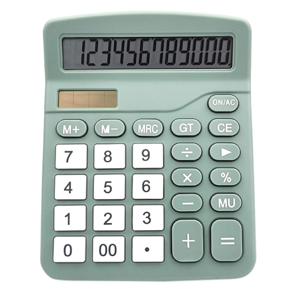 12 cifre elektronisk regnemaskine Desktop regnemaskiner Hjemmekontor Green