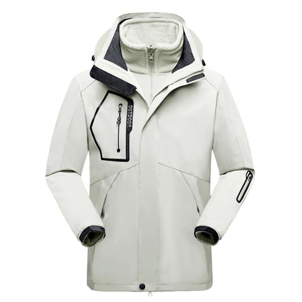 Ski Wear Ladies Winter Warm Ski Hoodie Set Vattentät vindtät For WOMEN White XL