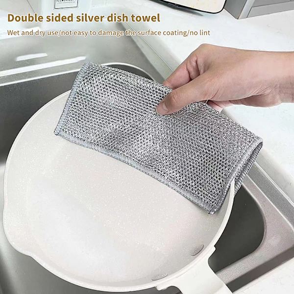 Ståltrådsdisktrasa Non-stick Grease Wipes Köks spisplatta Di A