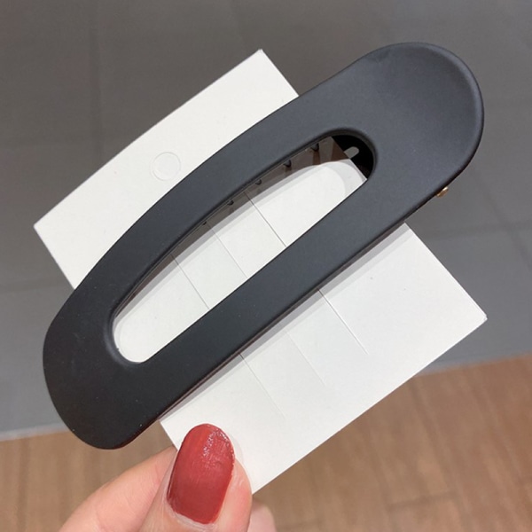 Hårklemme for kvinner Store Matte hårnåler Bangs Barrettes Jenter Black