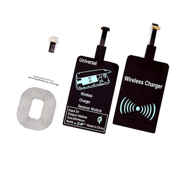 Stöd Micro USB Typ C Qi trådlös laddare Adapter Induktion C