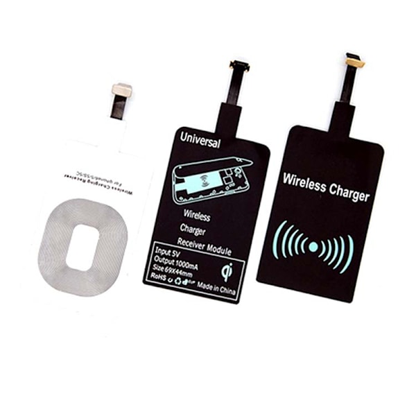 Understøtter Micro USB Type C Qi trådløs opladeradapter Induktion B
