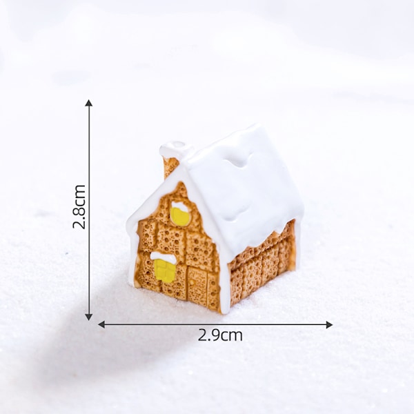 Mini Julepynt Pepperkake Mann Snømann Mikrolandskap A10