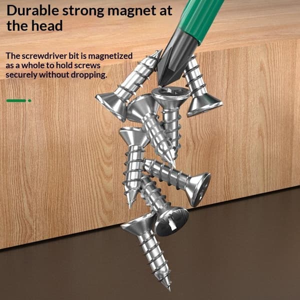 1 st isolerad spårskruvmejsel med magnetiska skruvnyckelbits E