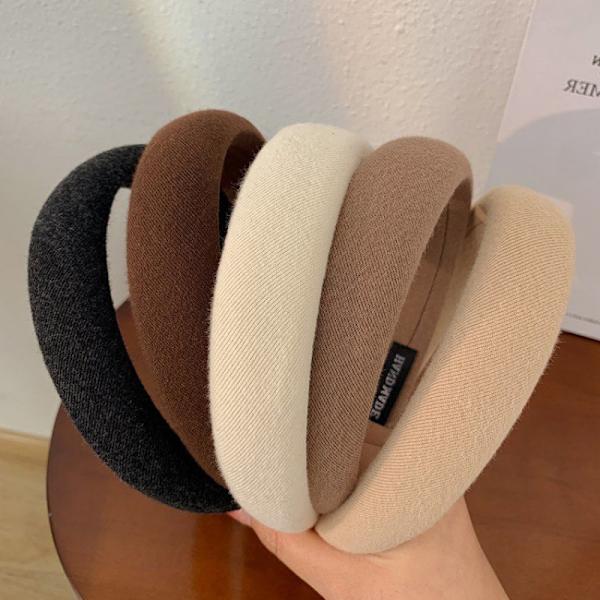 Elegant n-stil bredbremmet svamphodeplagg pannebånd for Fashi A5