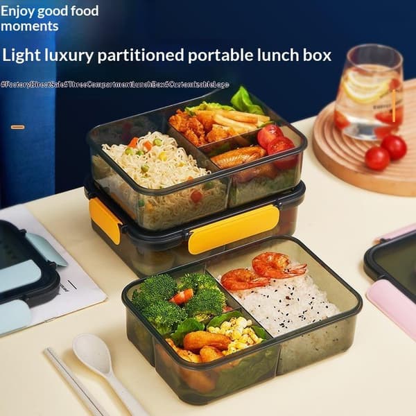 2/3-facks Bento Lunchlåda med läckagesäkert lock A2