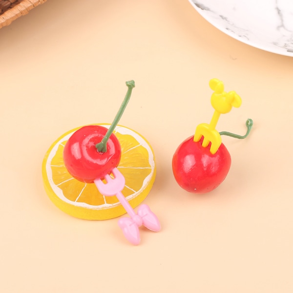 10 stk Mini Kids Animal Fruit Picks Forks Lunsjboks tilbehør De