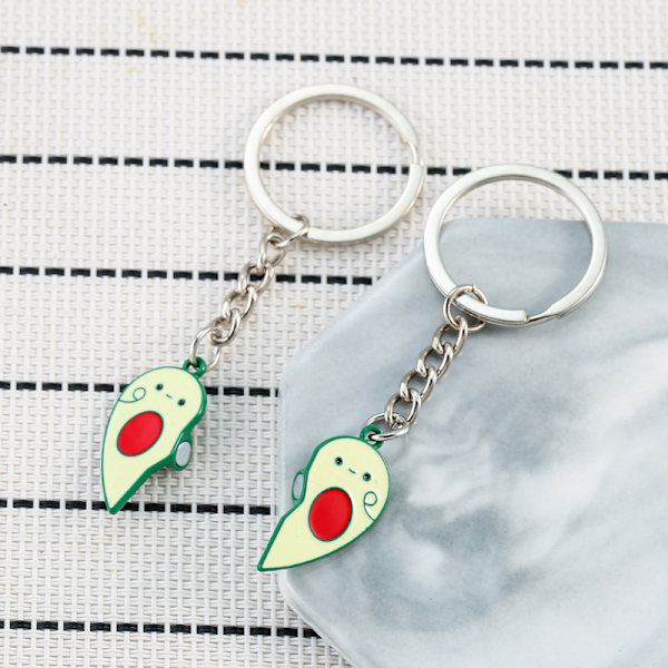 Sarjakuva Avocado Couple Paras ystävä Magneettinen avaimenperä Pariskunta Bac 1pair
