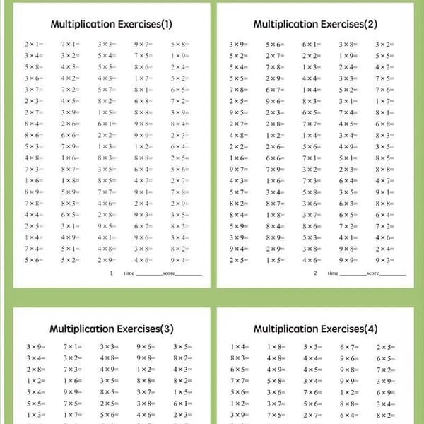 Kertolasku- ja jakolaskutyökirja matematiikan harjoituskirja Boost C