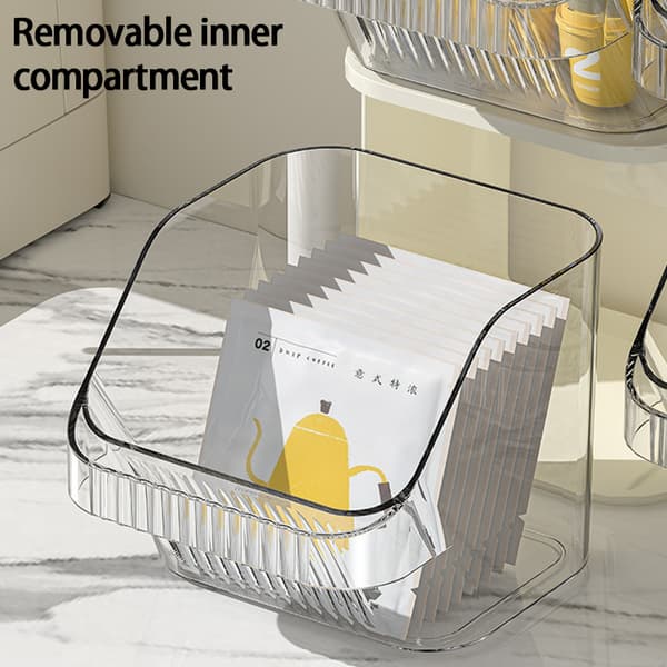 Flip-Top Dammtät Transparent Fack Teepåse Låda/Kaffe S B