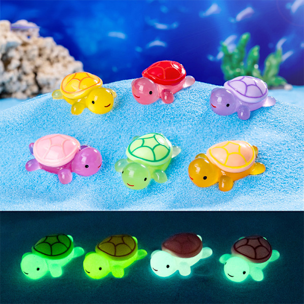 Cartoon Resin Luminous Turtle Ornament Cartoon Aquarium Fish Ta 3