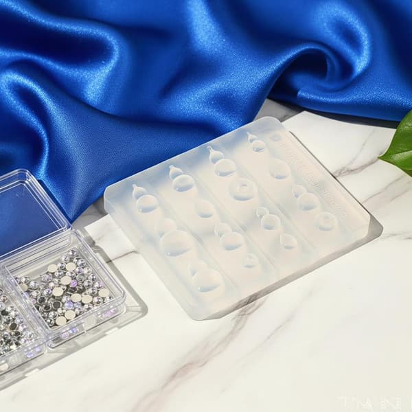 Silikon Nail Art Formar Non-Stick Återanvändbara För Pumpa Tårdroppe N
