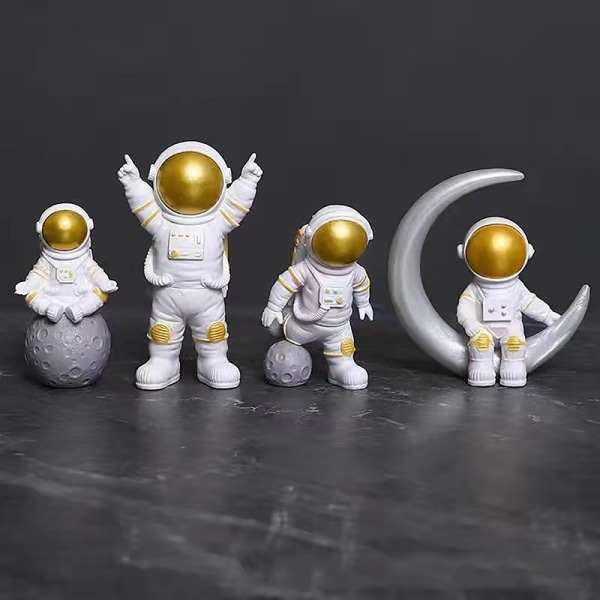 3/4 stk Astronautfigur Statue Rummandsskulptur Pædagogisk T B