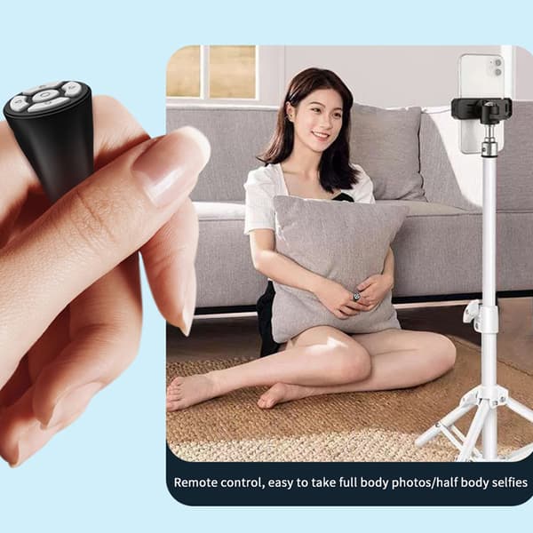 1 stk multifunksjons Bluetooth-fjernkontroll for fingertupp-selfie Pink