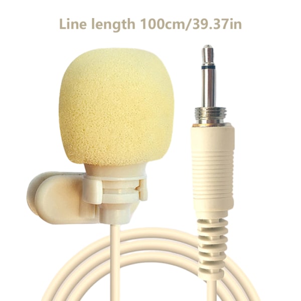 3,5 mm Lavalier Kablet Mikrofon Stemmeforstærker Bærbar Invisi 3.5mm L shaped plug