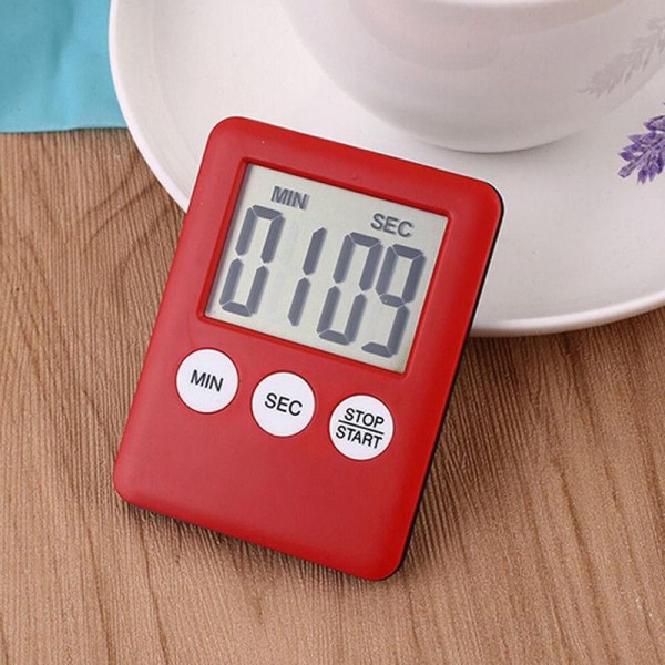 Stor LCD Digital Kjøkken Timer Count-Down Up Clock Ala
