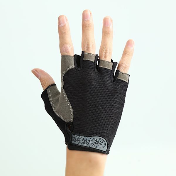 Half Finger Glove Gym Fitness Anti-Slip Gel Pad Gloves Guantes XL