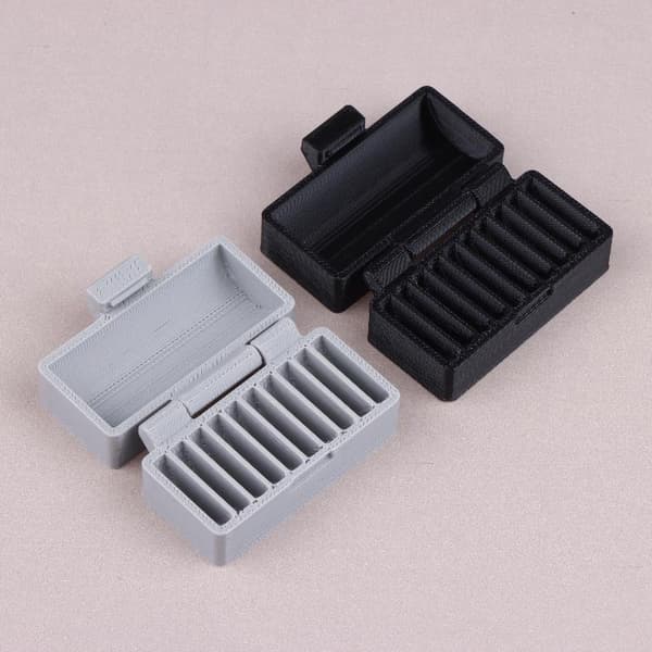 10-hulls CR2032 batteriboks myntcellebatterioppbevaringsveske White