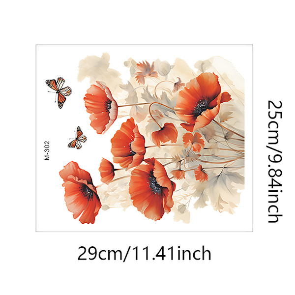 Badrum Toalett Stickers Modern Minimalistisk Blomster Mönster Själv