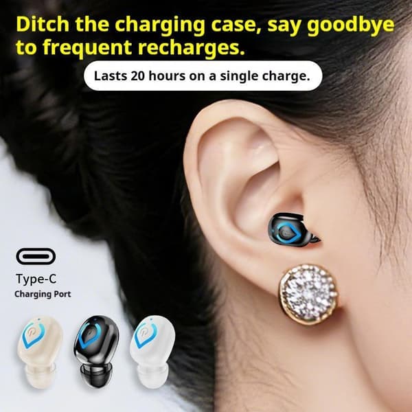 V08 Bluetooth 6.1 Trådløse Øretelefoner In-Ear Enkelt Stereo Musik S A2