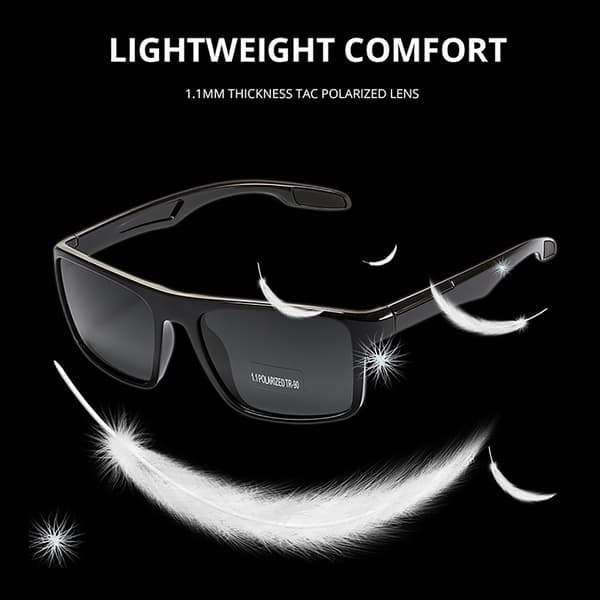 Utomhus polariserade solglasögon unisex svart båge Herr Dam UV400 A1