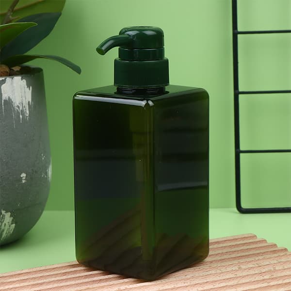 450 ml tom påfyllningsbar färgad plastlotionpumpflaskor Green