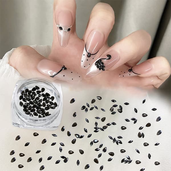 Nageldekoreringskit Små Berlocker Mini Droppformade Strass 6