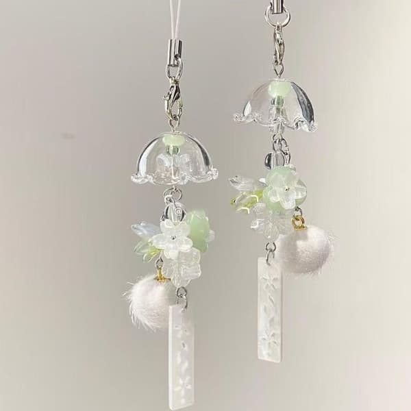 1 st e Transparent manet blomma Ginkgo hängande berlocker vind D