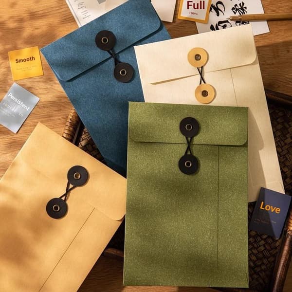 Paksunnetut A4A5A6-voimapaperikuoret narusuljennalla laskuille A7