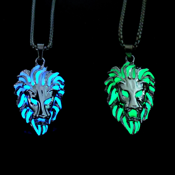 Lion Head Personality Punk Glow Riipus kaulakorut miehille Glow 1 033f | 1  | Fyndiq