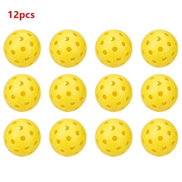 12 st pickleballbollar 40 hål utomhus pickleballbollar för utomhusbruk C