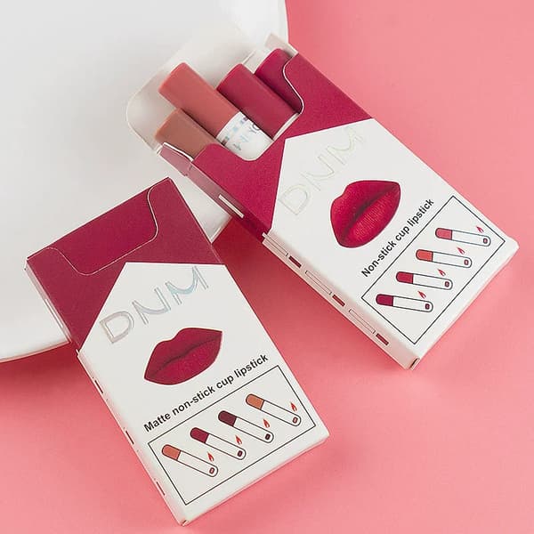 4 stk/sæt Makeup Læbestift og Kosmetik Sexet Læbestift Sæt Læbefarve E