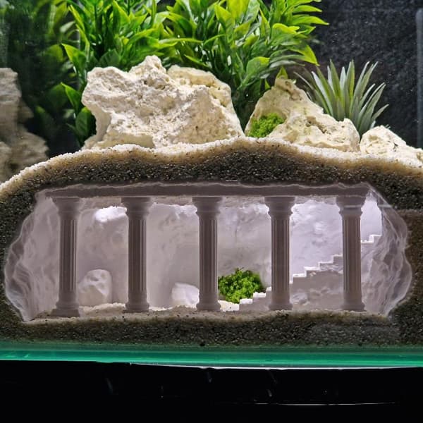 Akvarium Underjordisk Hule Til Fisk Rejer Krybdyr Skjulested A2