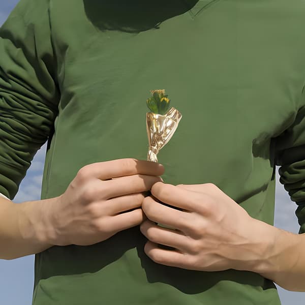 Blomsterinsats Brosch Metall Grennålar B