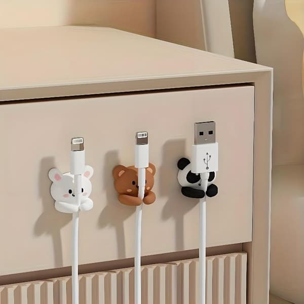 Tecknad skrivbordskabelorganisatör 3pcs