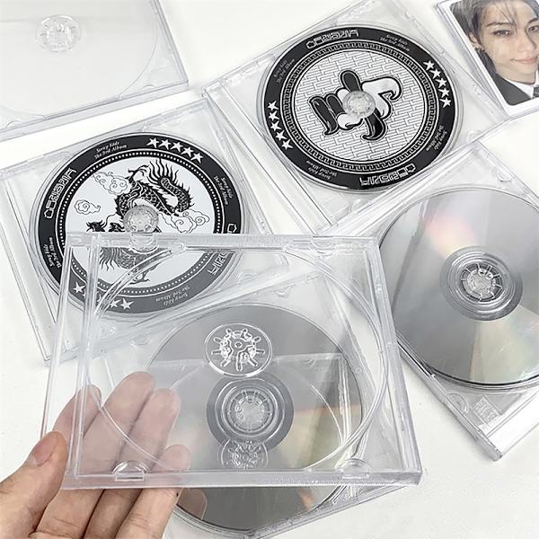 1kpl CD-levyjen säilytyslaatikko Läpinäkyvä muovinen DVD-kotelo Monitoiminen Clear