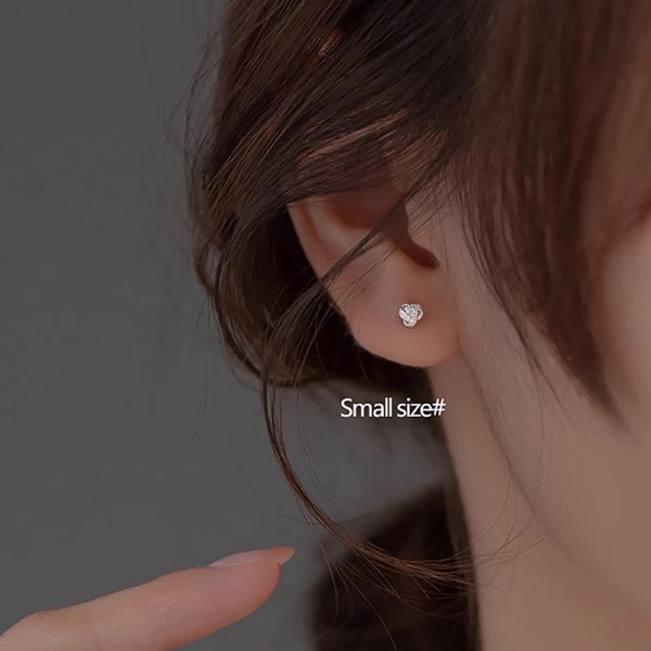 Mode omgivende knude stud øreringe til kvinder skrue kugle øre A3